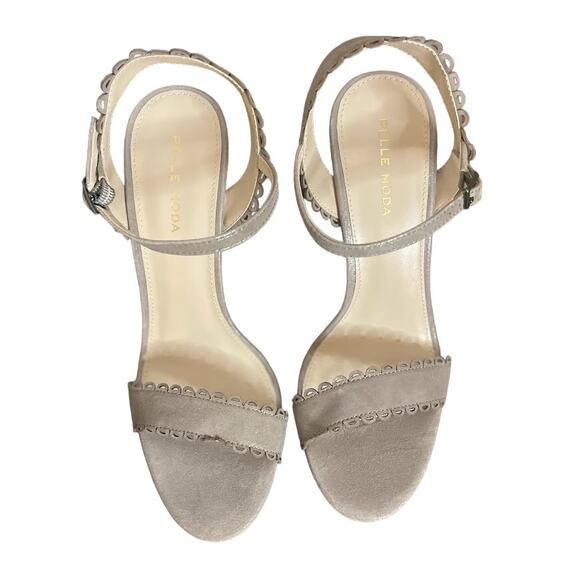 Pelle Moda Karen Pewter Heeled Sandal - Size 9.5M - NIB - Picture 2 of 10